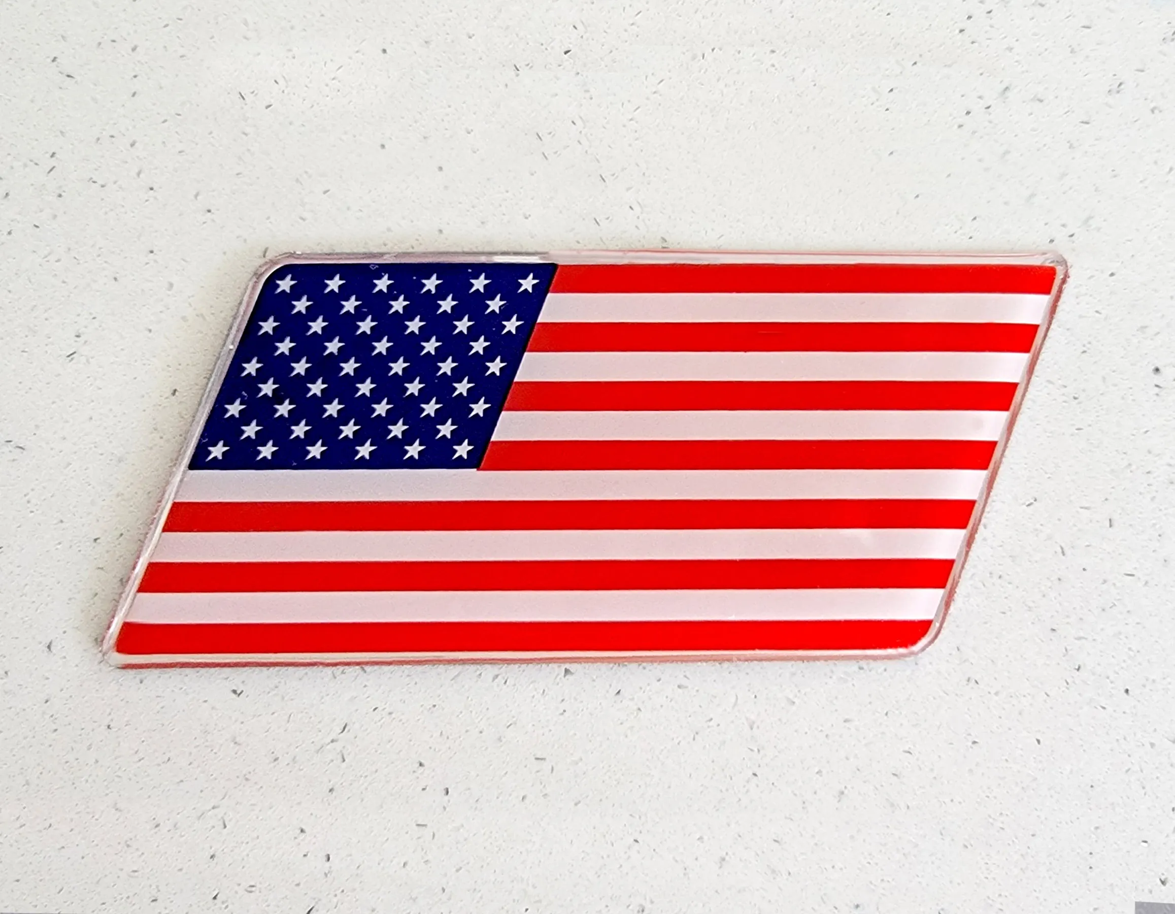 American Flag Weatherproof Aluminum Metal Decal