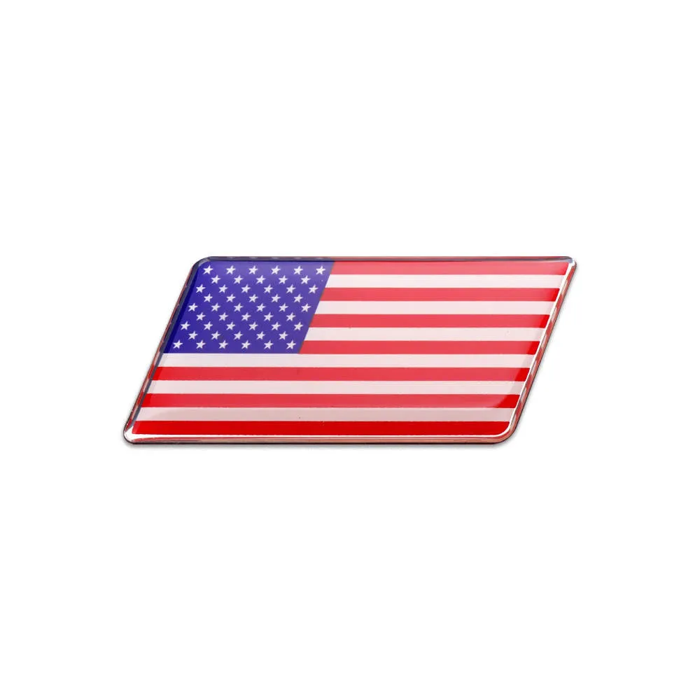 American Flag Weatherproof Aluminum Metal Decal