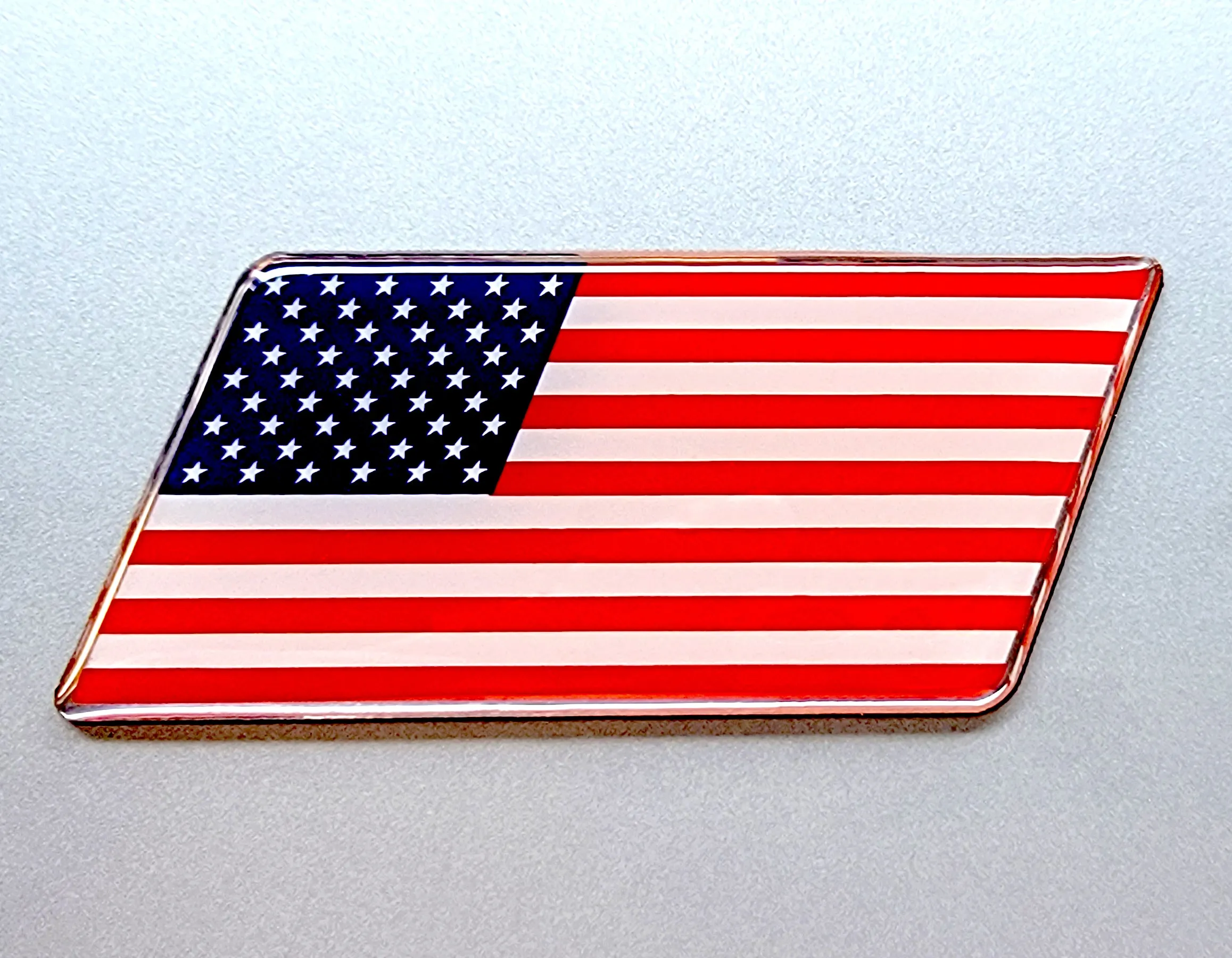 American Flag Weatherproof Aluminum Metal Decal