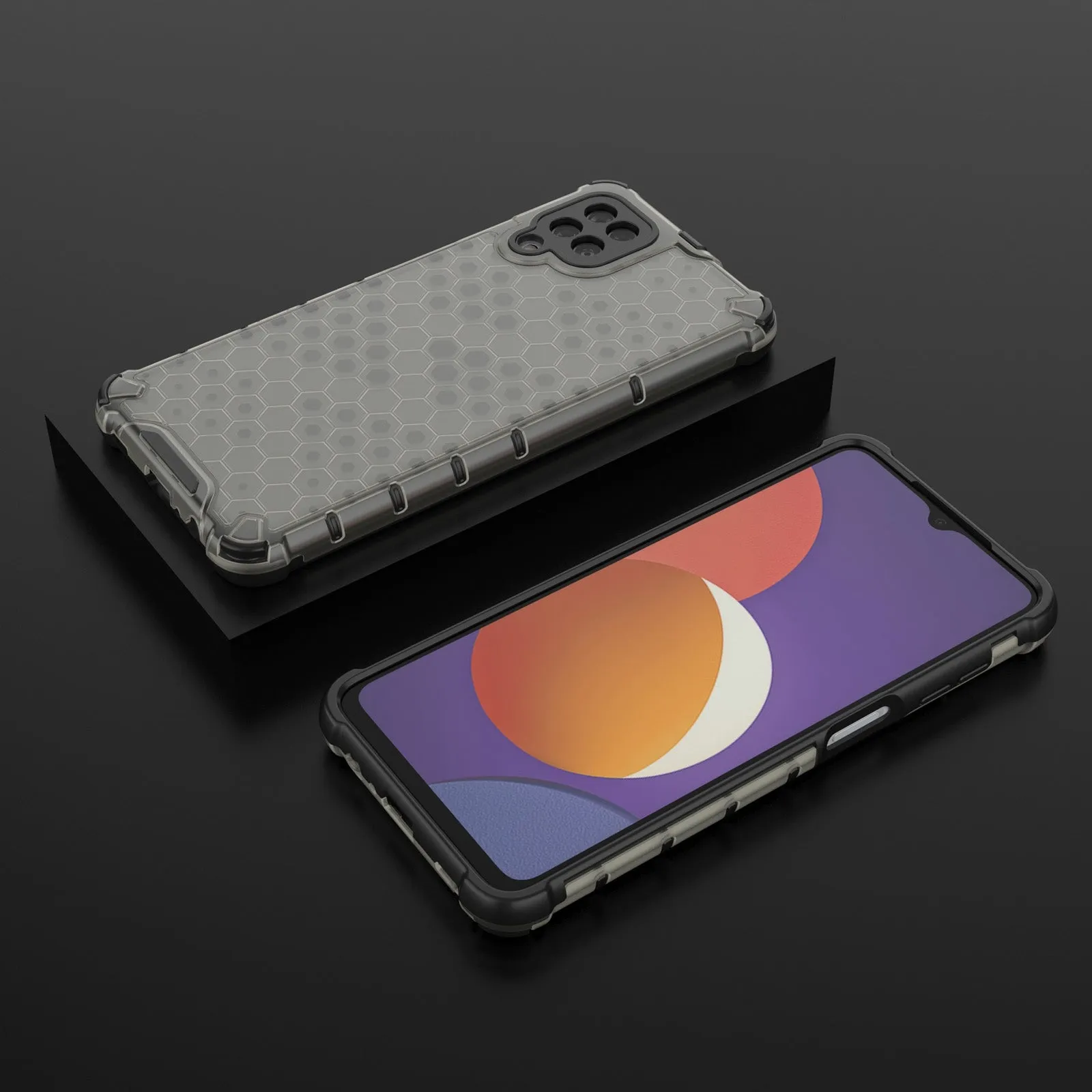 AMZER Honeycomb SlimGrip Hybrid Bumper Case for Samsung Galaxy M12