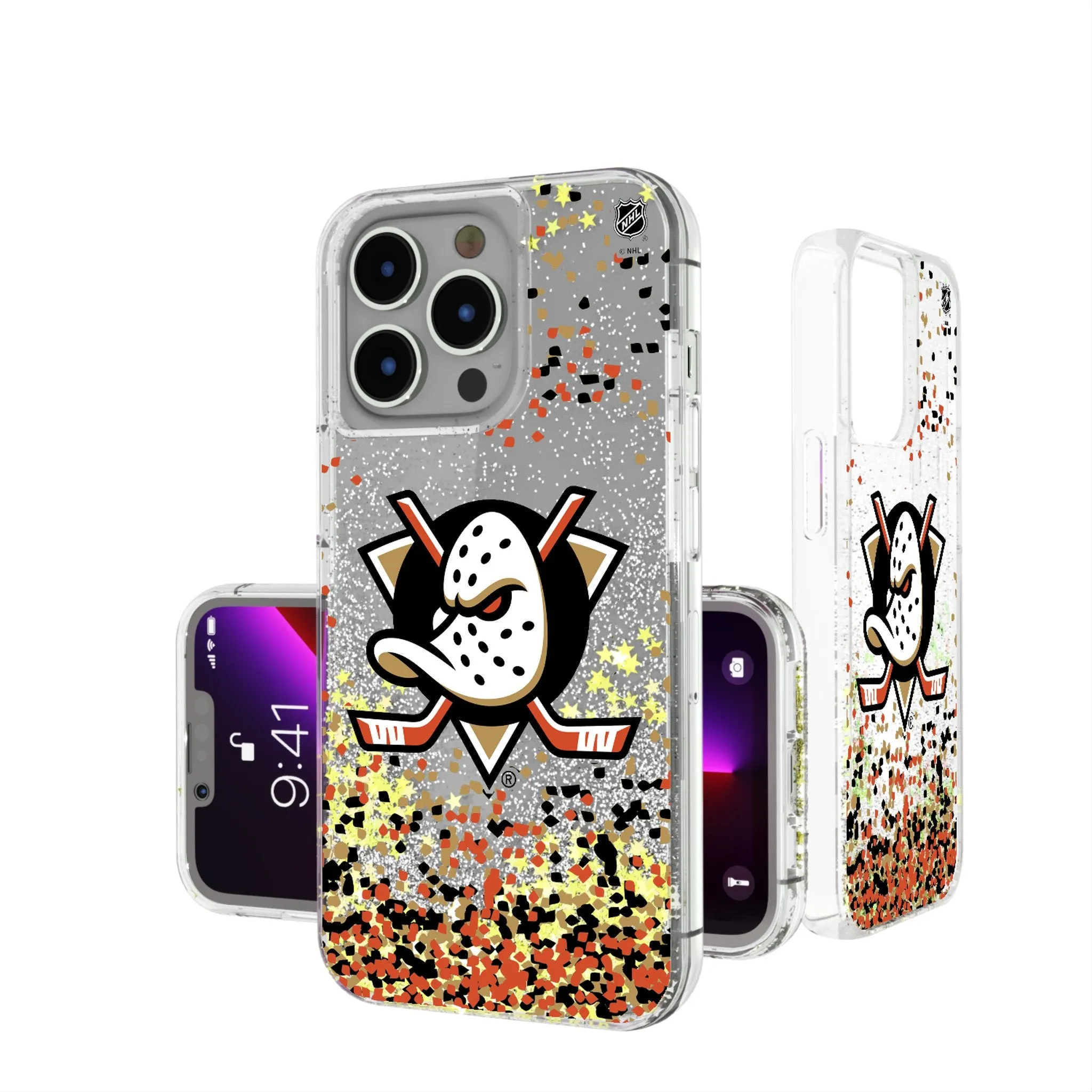 Anaheim Ducks Confetti Glitter Phone Case