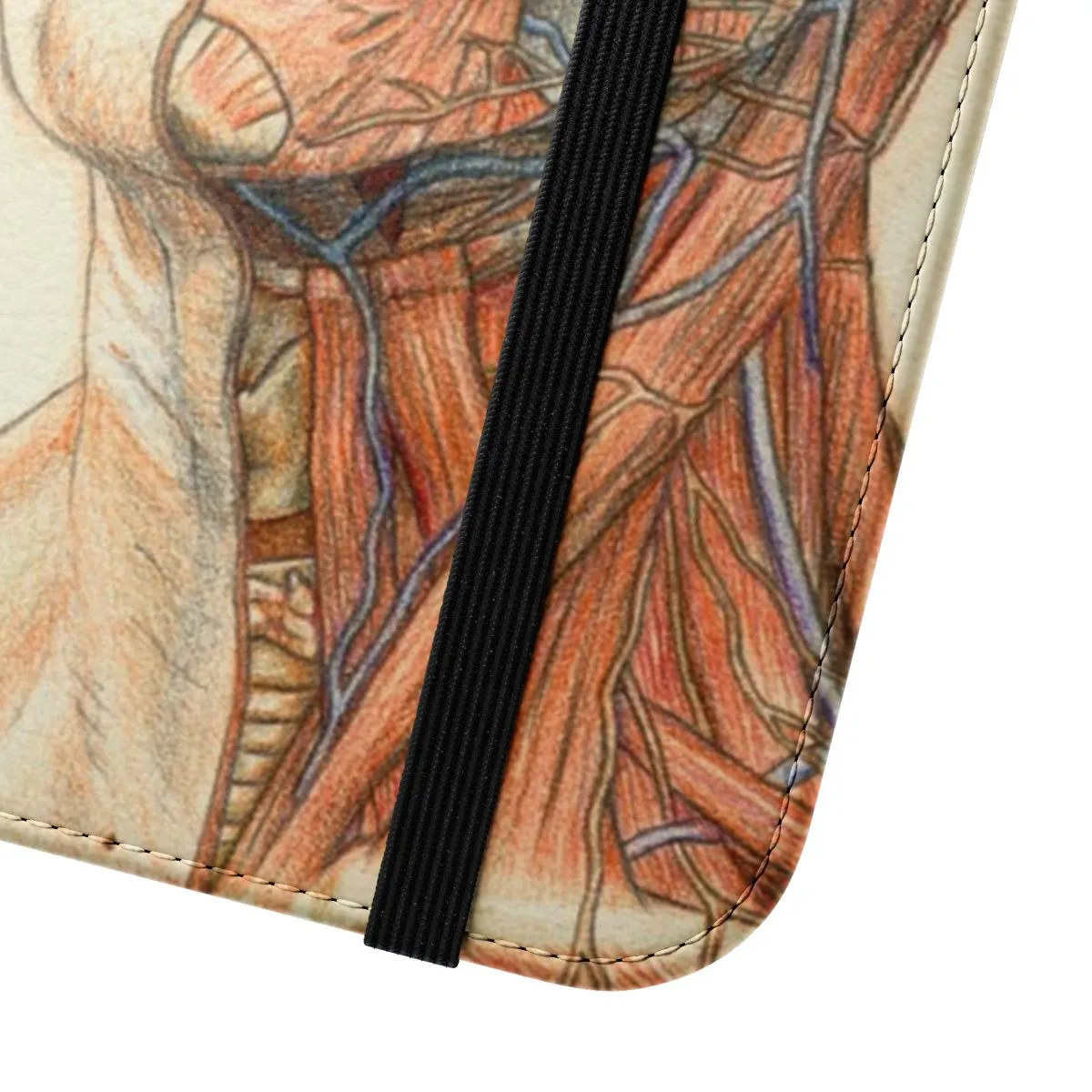 Anatomical Flip Cover Phone Case with Medical Illustration