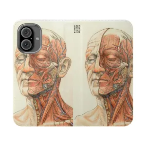 Anatomical Flip Cover Phone Case with Medical Illustration