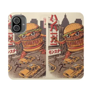 Anime-Inspired Burger-Themed Flip Phone Case
