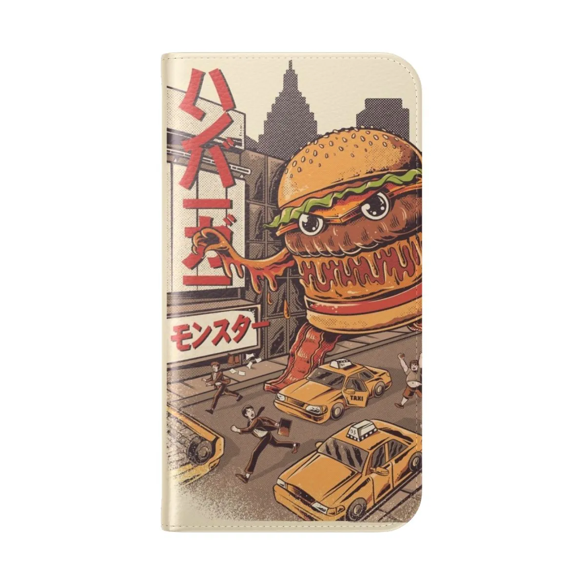 Anime-Inspired Burger-Themed Flip Phone Case