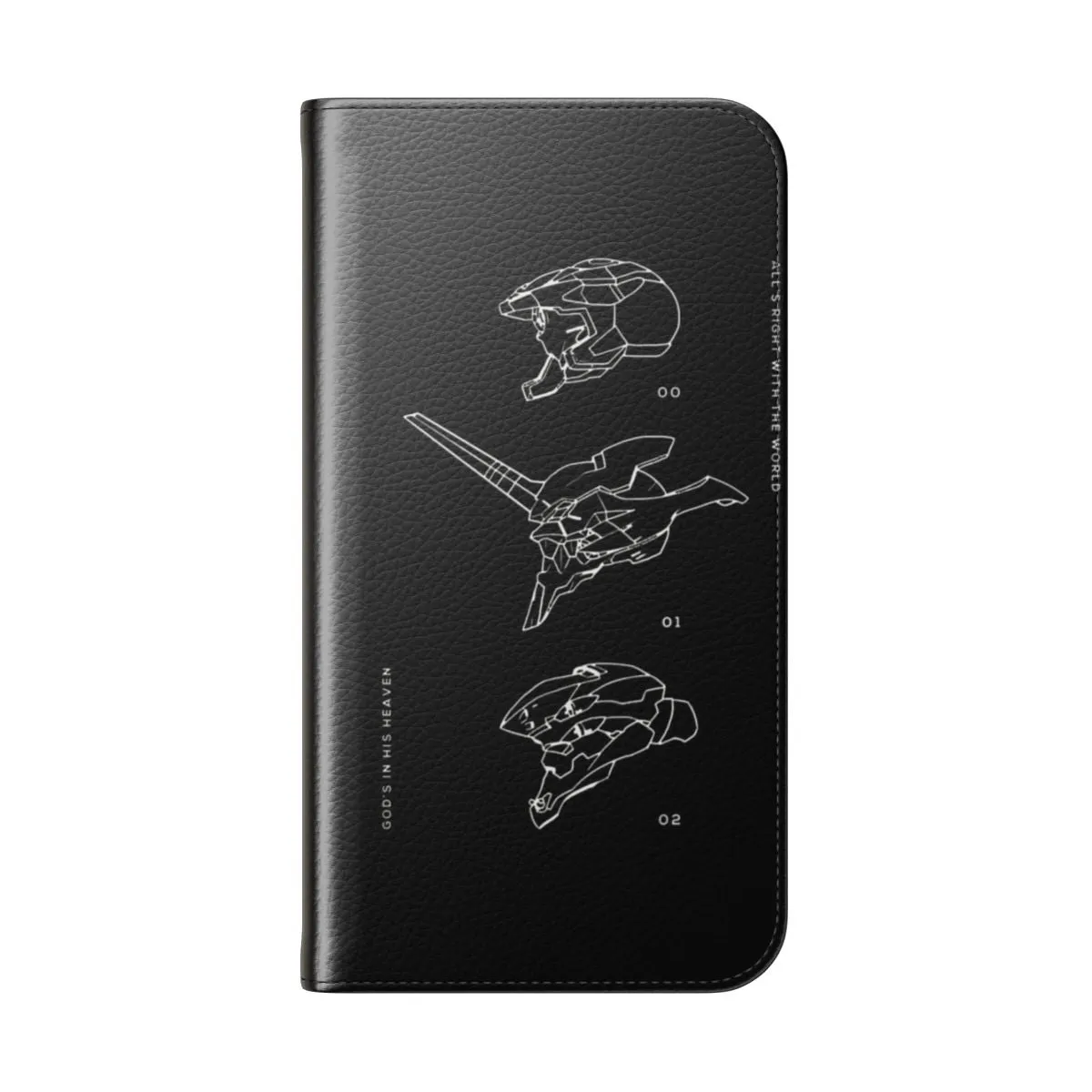 Anime-Inspired Evangelion Flip Cover Phone Case