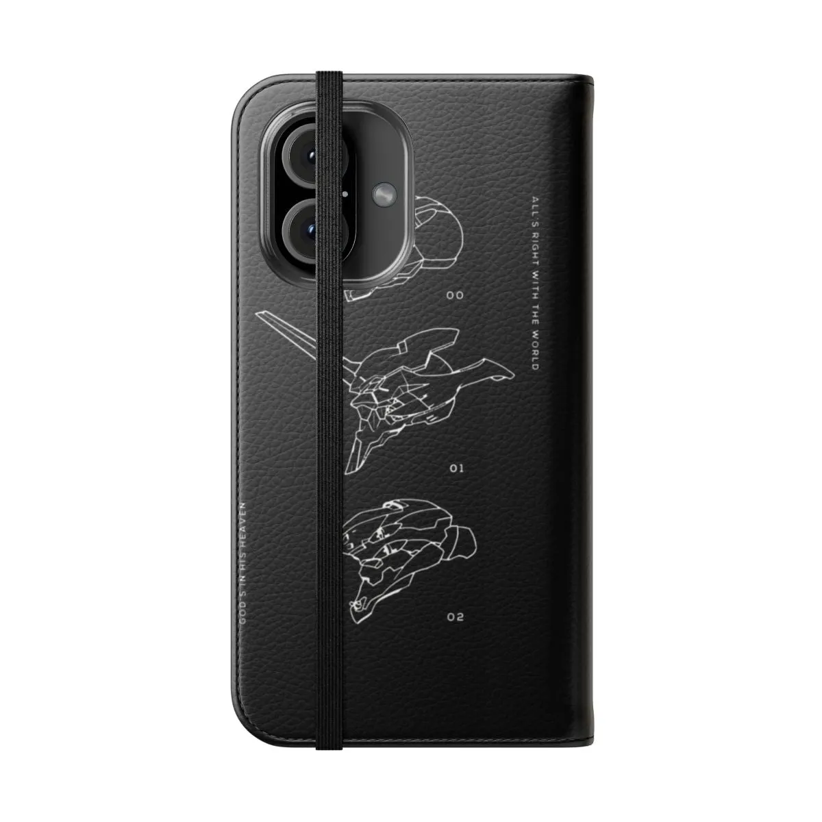 Anime-Inspired Evangelion Flip Cover Phone Case