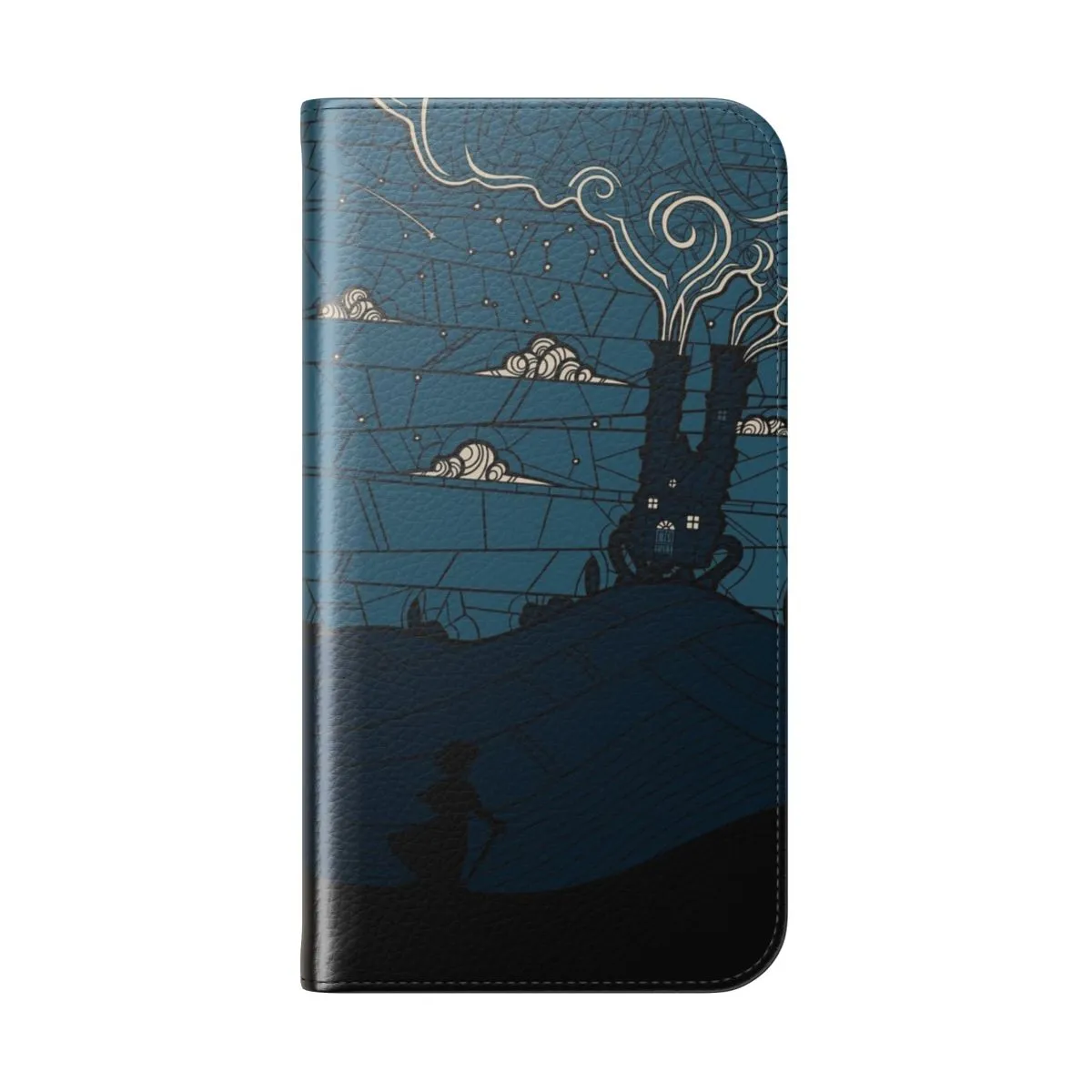 Anime-Inspired Fantasy Phone Case with Stained Glass Castle Design