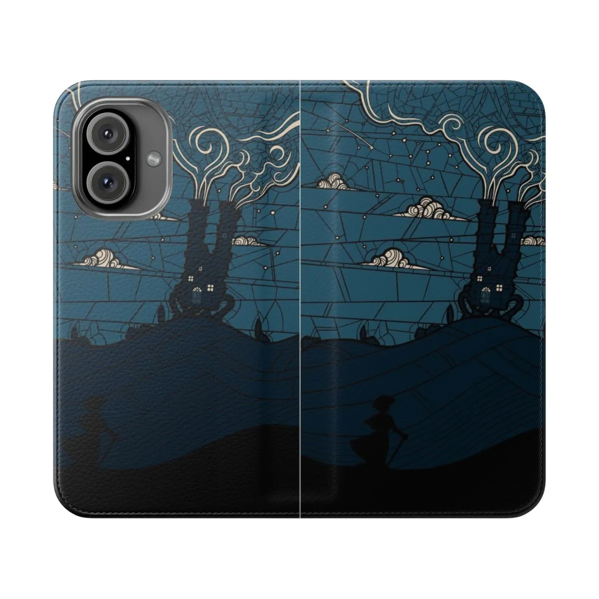 Anime-Inspired Fantasy Phone Case with Stained Glass Castle Design