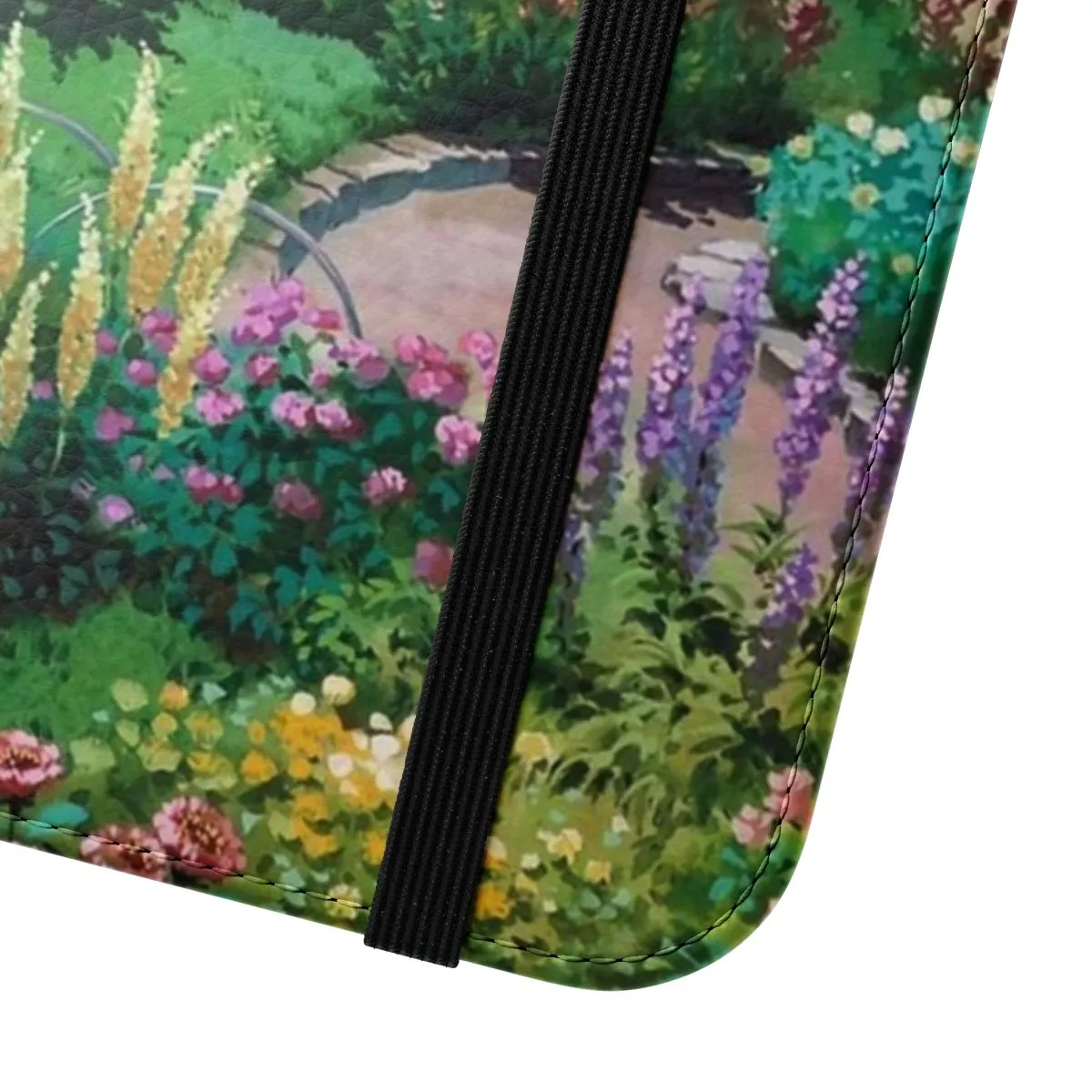 Anime-Inspired Flip Cover Phone Case for Fans of House and Garden Motifs
