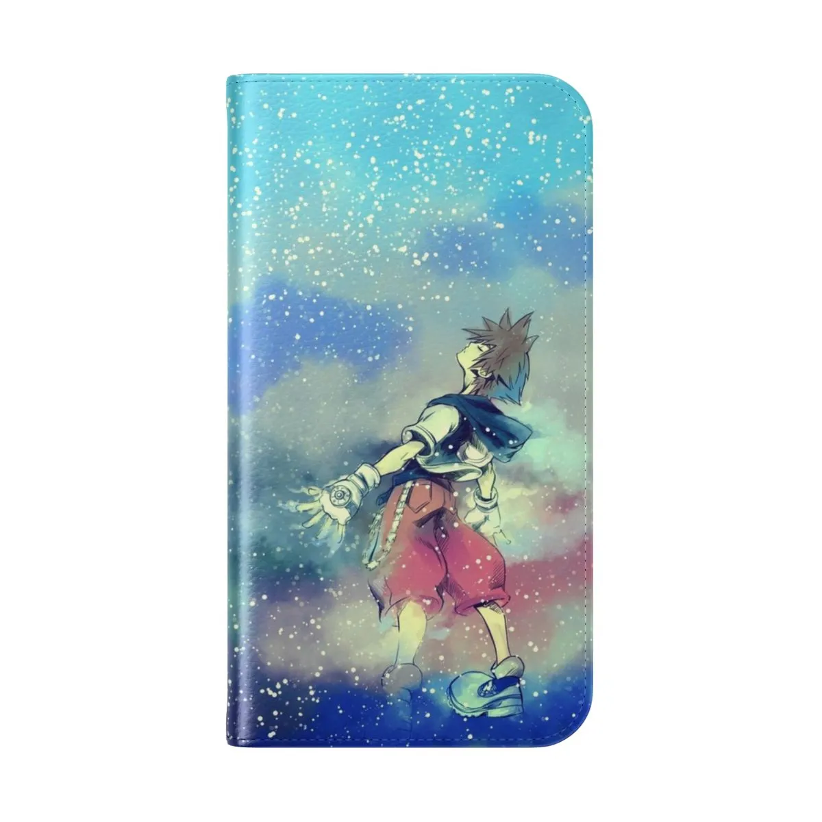 Anime-Inspired Flip Cover Phone Case - Kingdom Hearts Themed