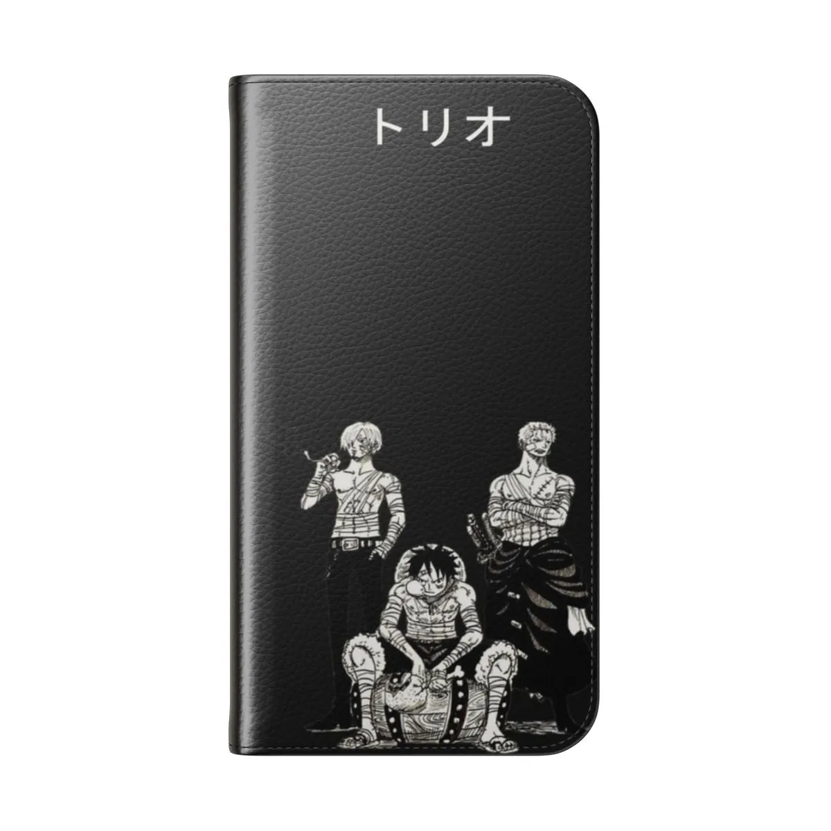 Anime-Inspired Flip Cover Phone Case - One Piece, Luffy, and More