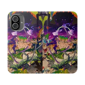 Anime-Inspired Flip Cover Phone Case - One Piece Marimo Design