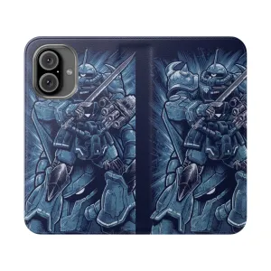 Anime-Inspired Gundam Gouf Custom Flip Cover Phone Case