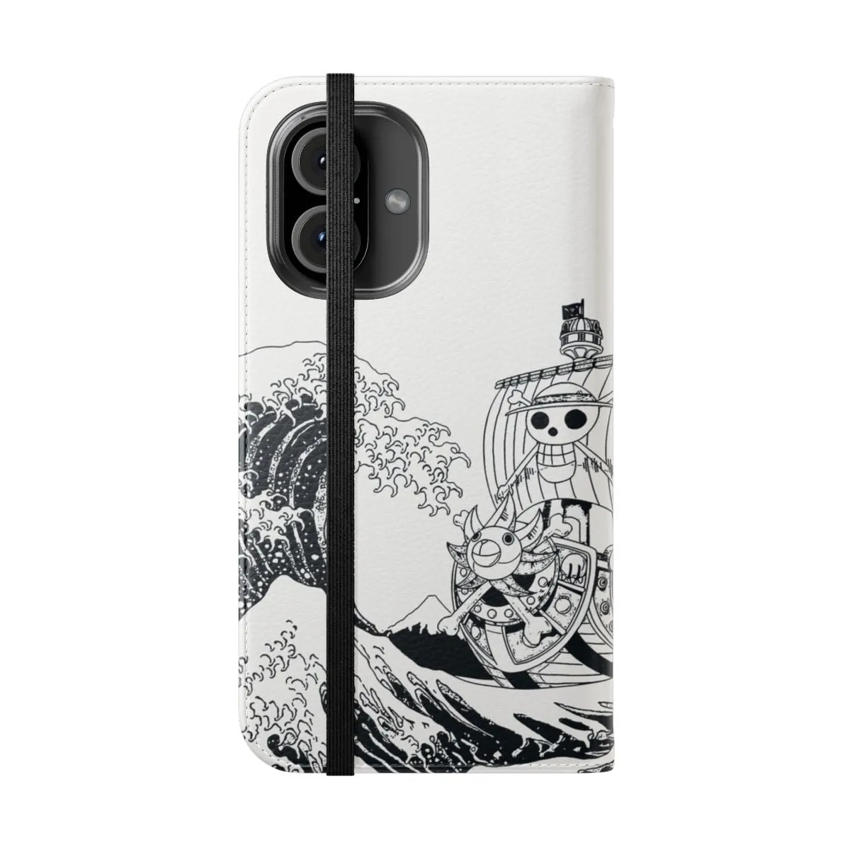 Anime-Inspired Kanagawa Flip Cover Phone Case