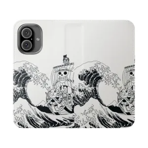 Anime-Inspired Kanagawa Flip Cover Phone Case