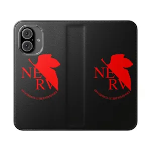 Anime Inspired Nerv Logo Flip Cover Phone Case