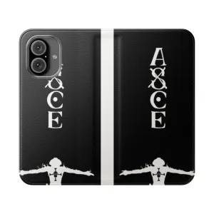 Anime-Inspired One Piece Flip Cover Phone Case for Ace Fans