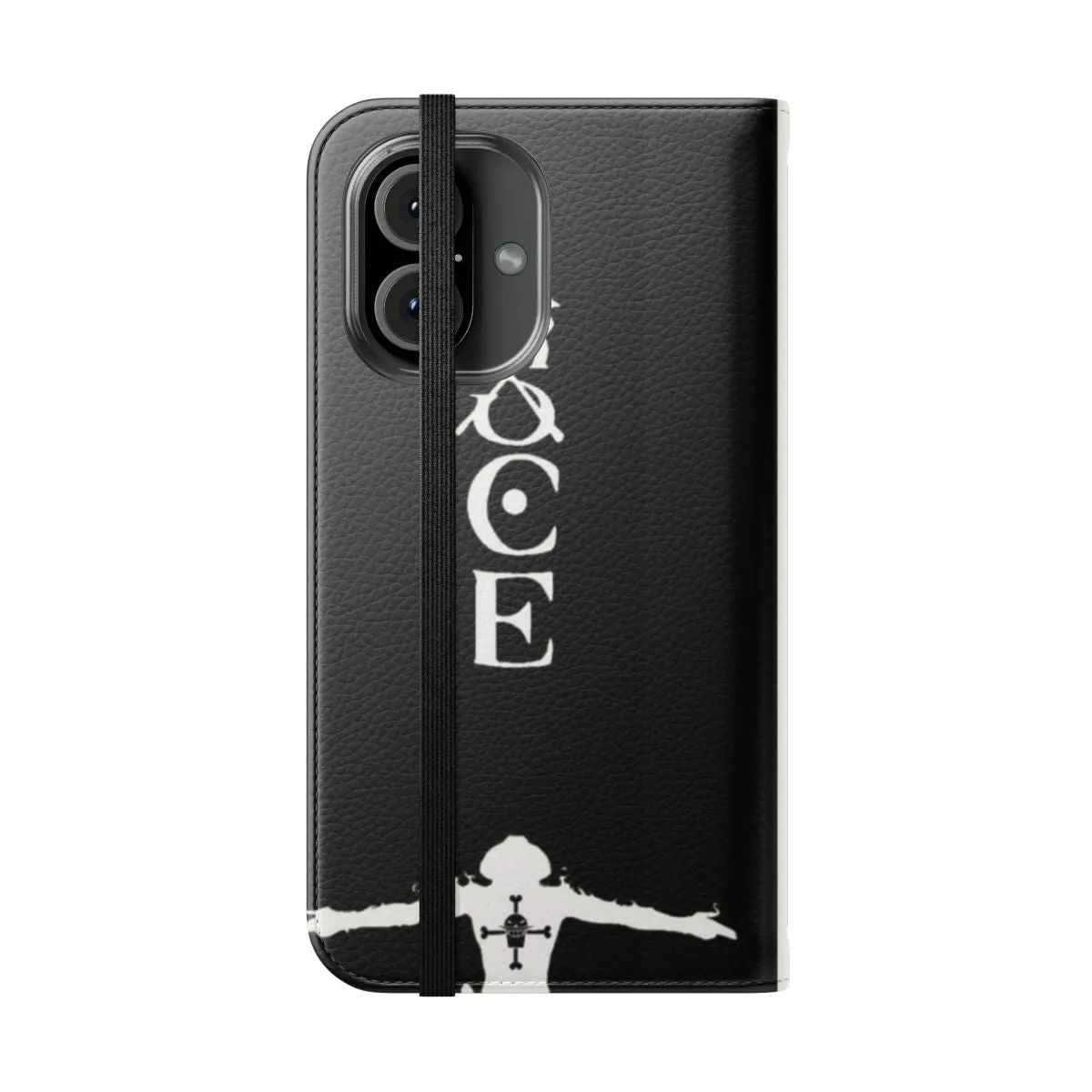 Anime-Inspired One Piece Flip Cover Phone Case for Ace Fans