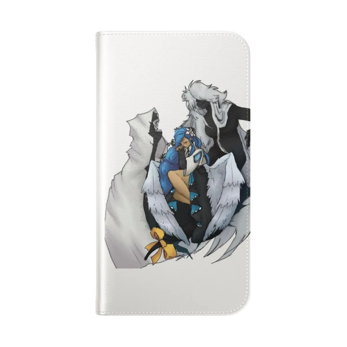 Anime-Inspired Transparent Flip Phone Case with Dizzy Design