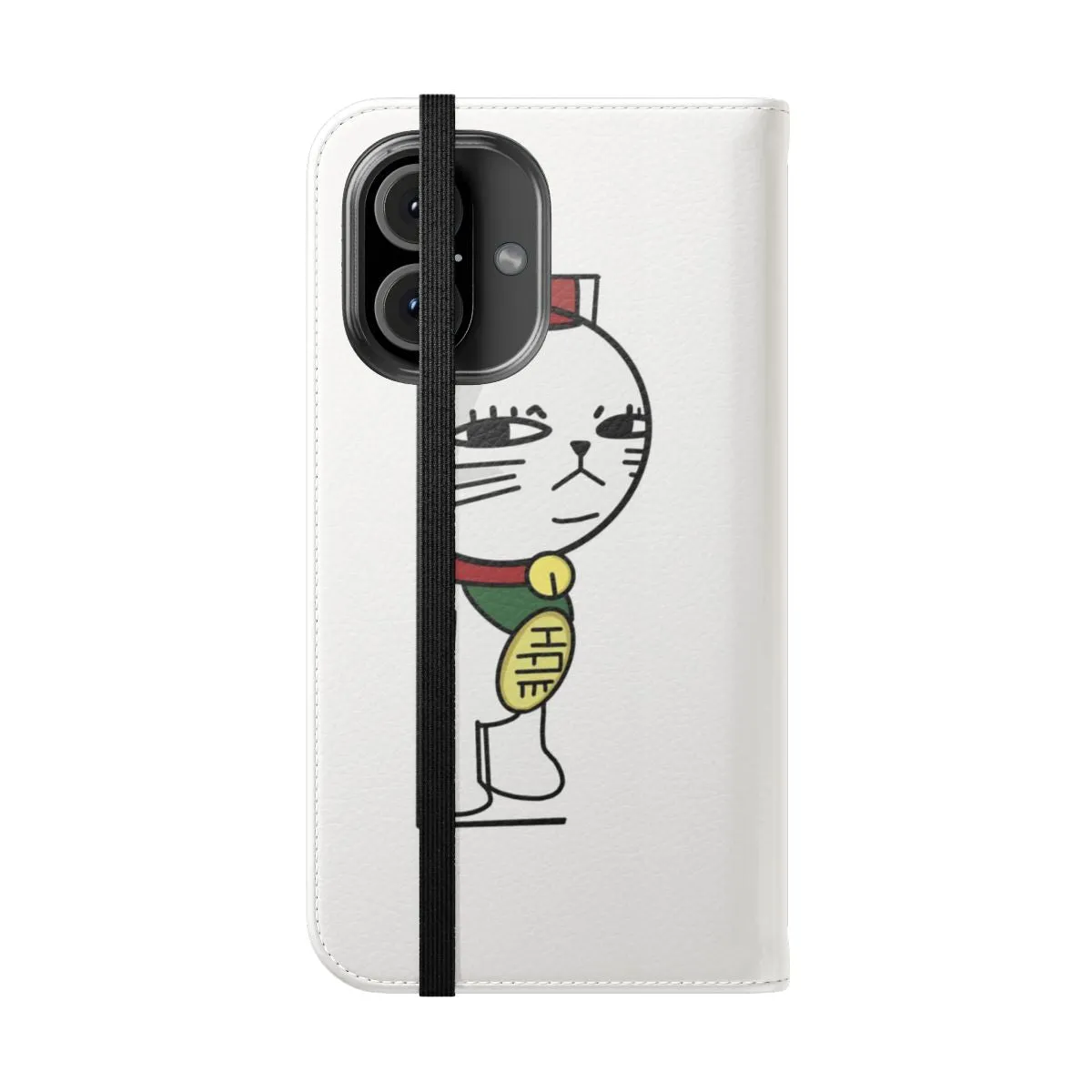 Anime-Inspired Turbo Grandma Cat Flip Cover Phone Case