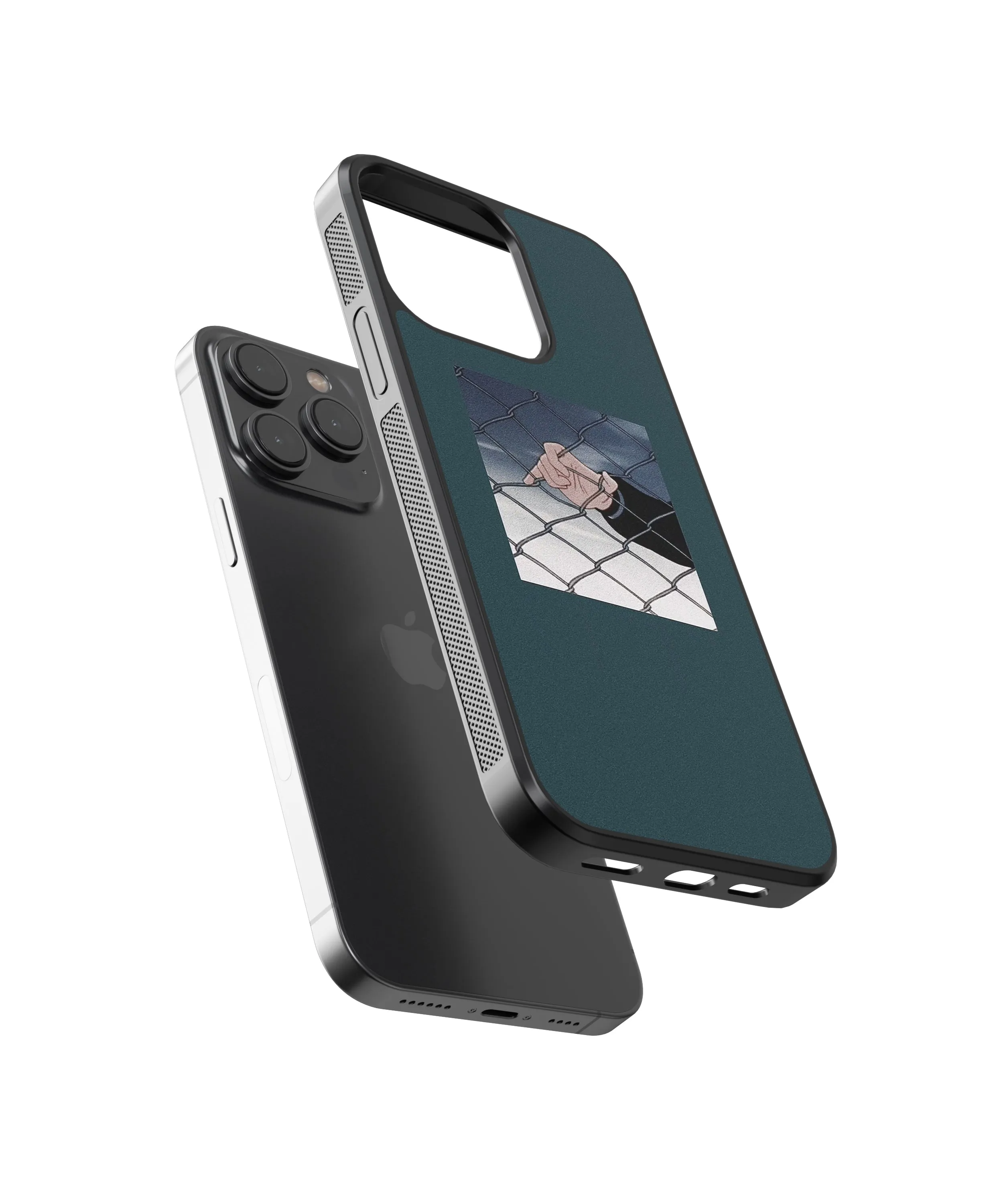 Anime Minimalistic Glass Phone Case Cover