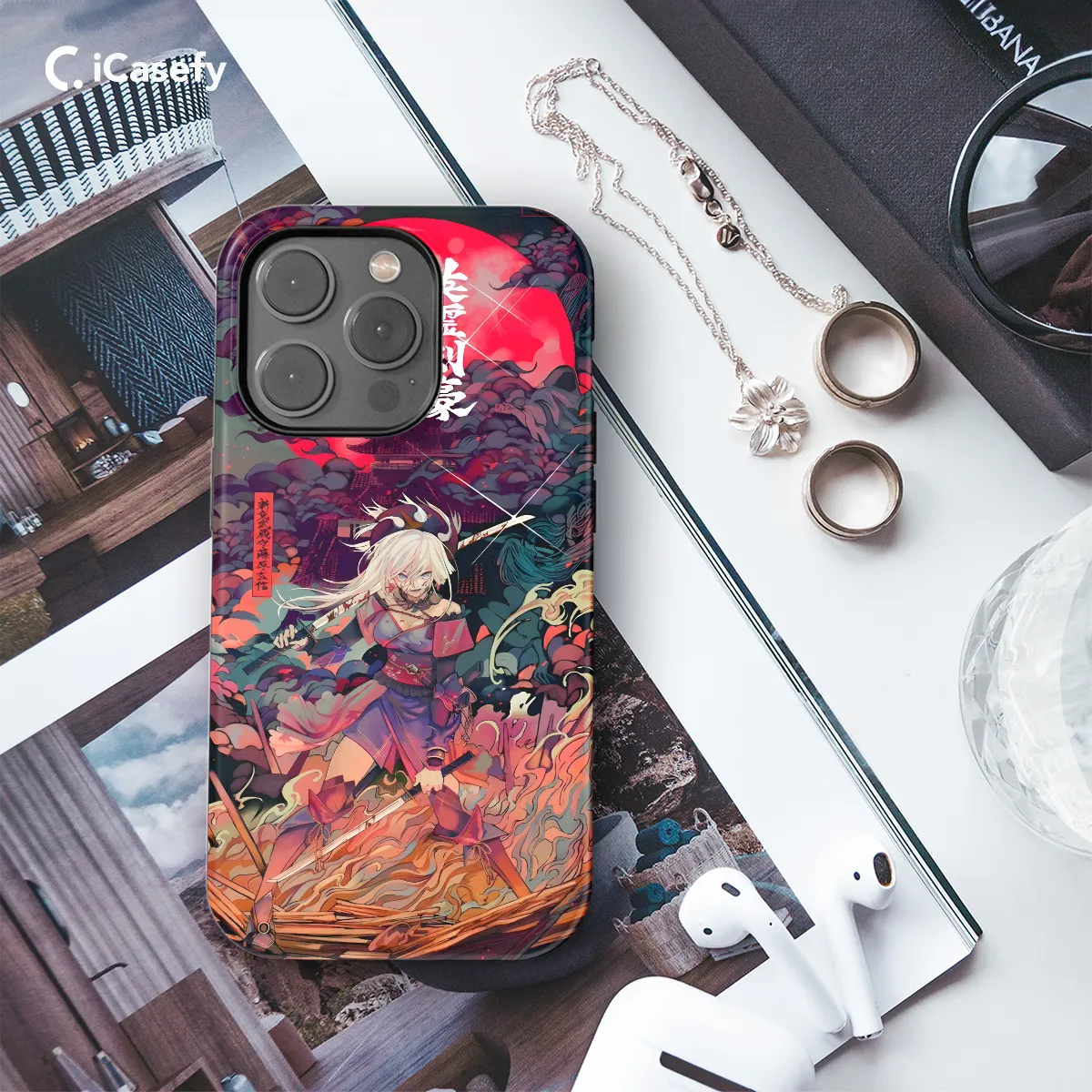 Anime Samurai Cyberpunk Art Phone Case iPhone Samsung Pixel & More 551