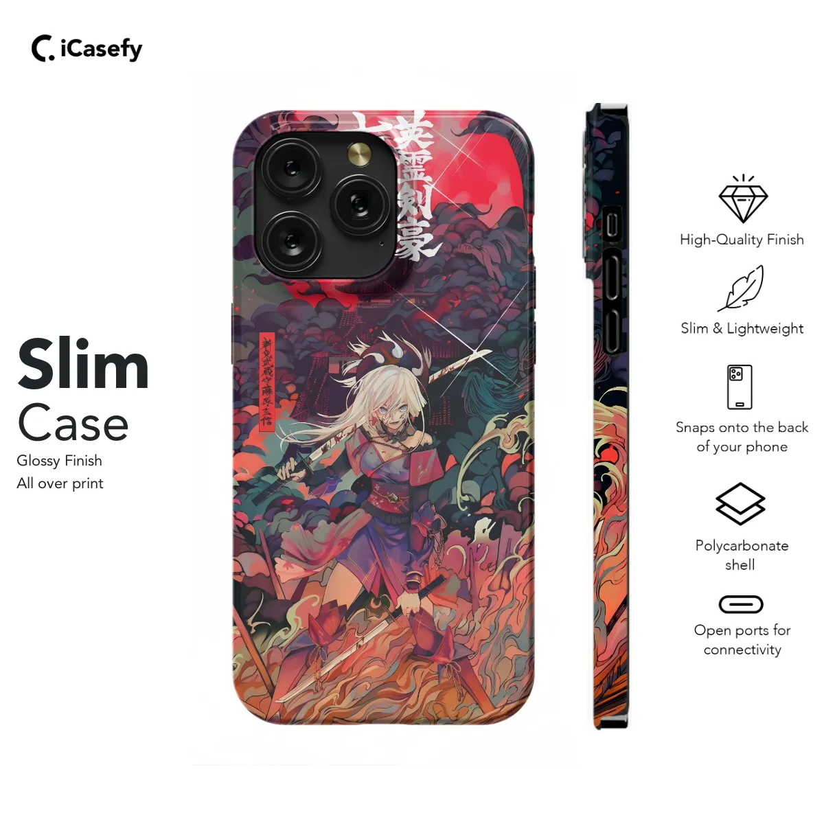 Anime Samurai Cyberpunk Art Phone Case iPhone Samsung Pixel & More 551
