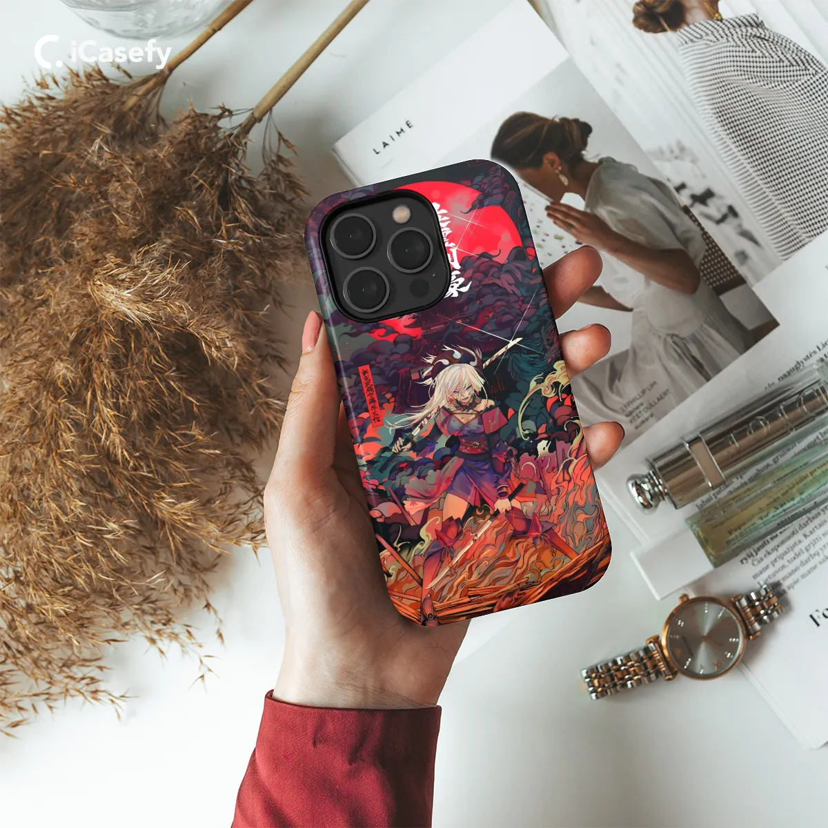 Anime Samurai Cyberpunk Art Phone Case iPhone Samsung Pixel & More 551