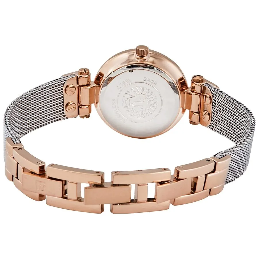 Anne Klein Silver Dial Two-tone Ladies Watch and Jewelry Set AK/3425RTST