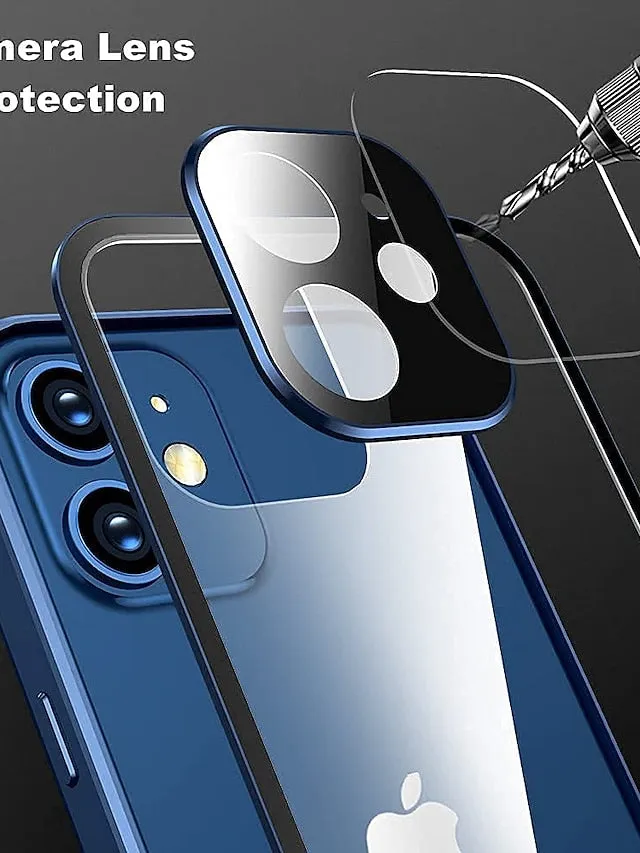 Anti Peeping Privacy Magnetic Case For Apple iPhone 14 Pro Max 13 12 Mini 11 Pro Max Double Sided Glass 360 Protection Anti episo Magnetic Adsorption Case with Safety Lock