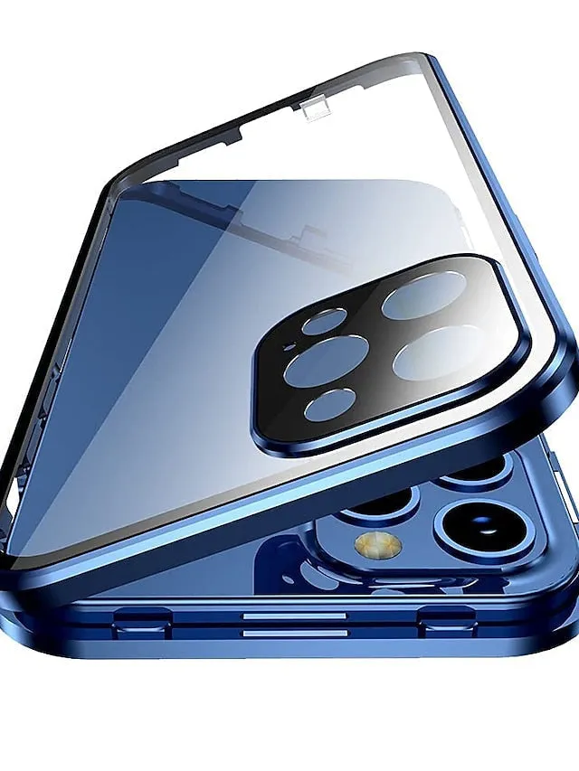 Anti Peeping Privacy Magnetic Case For Apple iPhone 14 Pro Max 13 12 Mini 11 Pro Max Double Sided Glass 360 Protection Anti episo Magnetic Adsorption Case with Safety Lock