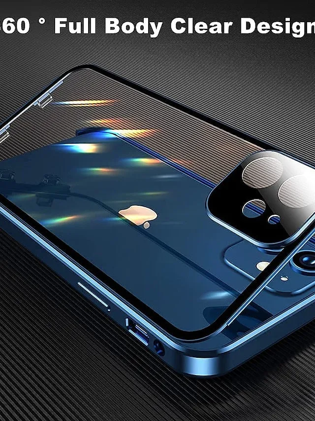 Anti Peeping Privacy Magnetic Case For Apple iPhone 14 Pro Max 13 12 Mini 11 Pro Max Double Sided Glass 360 Protection Anti episo Magnetic Adsorption Case with Safety Lock