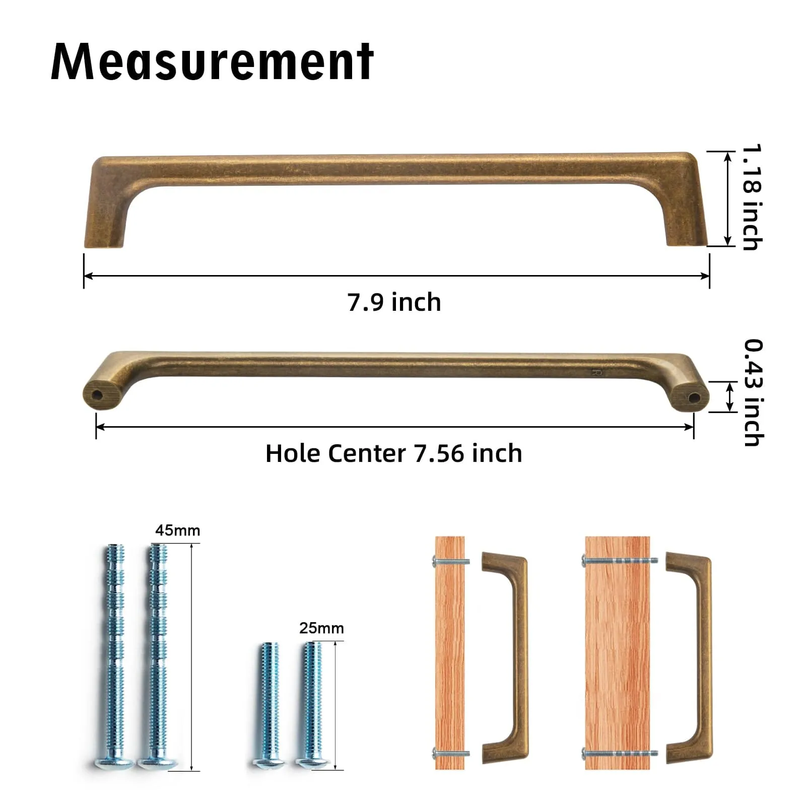 Antique Brass Cabinet Pulls Stylish Aluminum Alloy Cabinet Hardware
