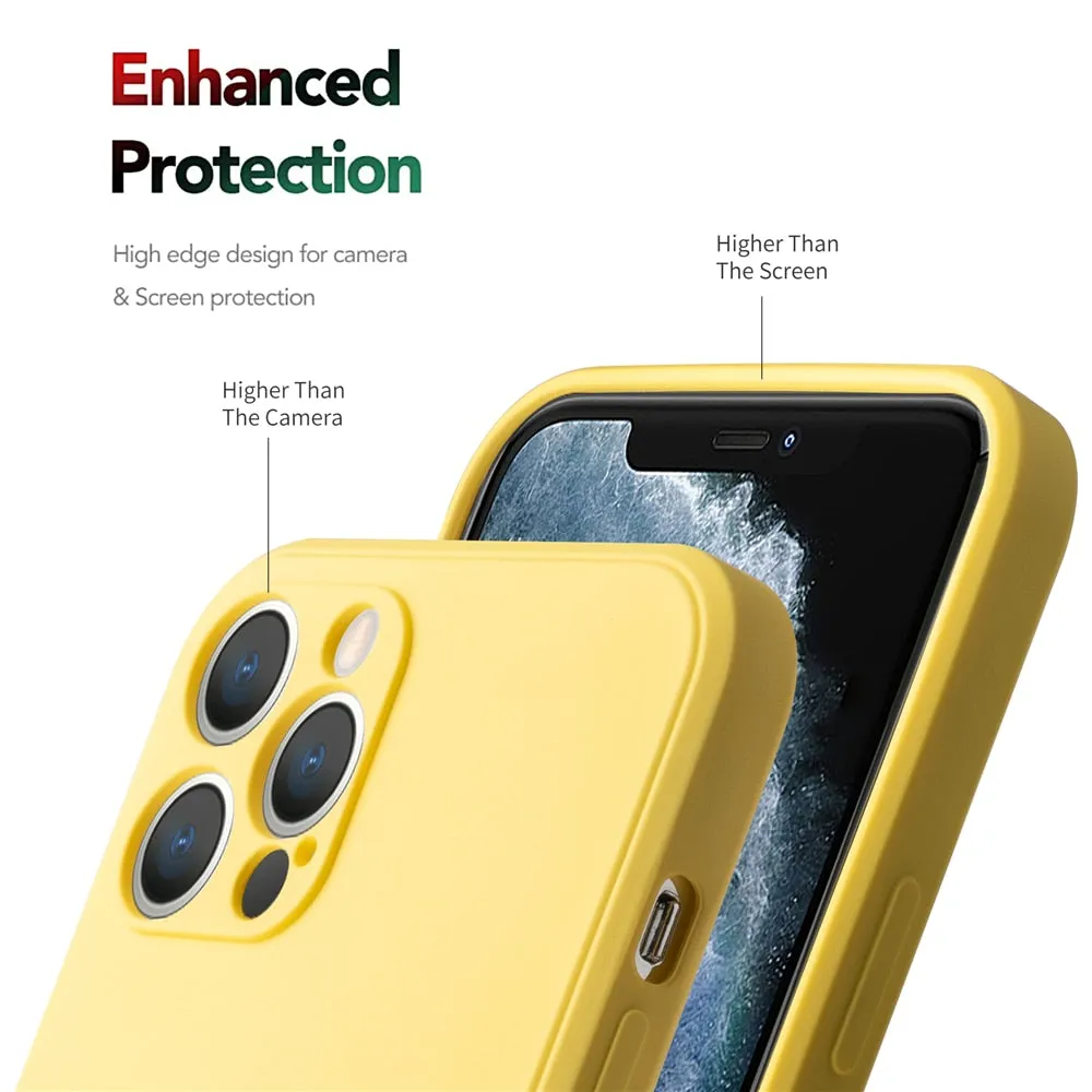 Anymob iPhone Case Army Green Soft Liquid Silicon Ring Holder Shockproof Candy Back Cover