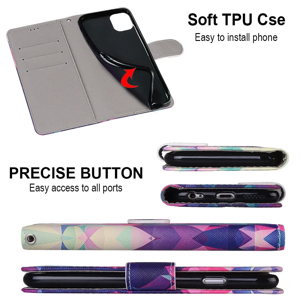 Anymob iPhone Case Fashion Magnetic Flip Dark Road Painting Leather Cover