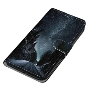 Anymob iPhone Case Fashion Magnetic Flip Dark Road Painting Leather Cover