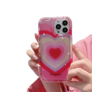 Anymob iPhone Case Pink Lovely Love Heart Air CushionSoft Cover Silicone Shockproof Protector