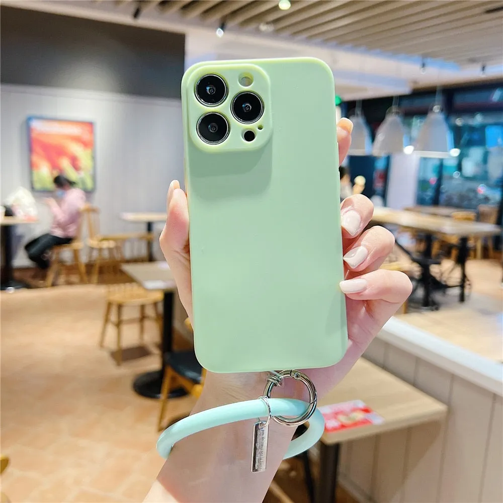 Anymob iPhone Case Snow White Soft Silicone Wristband Bumper Cover