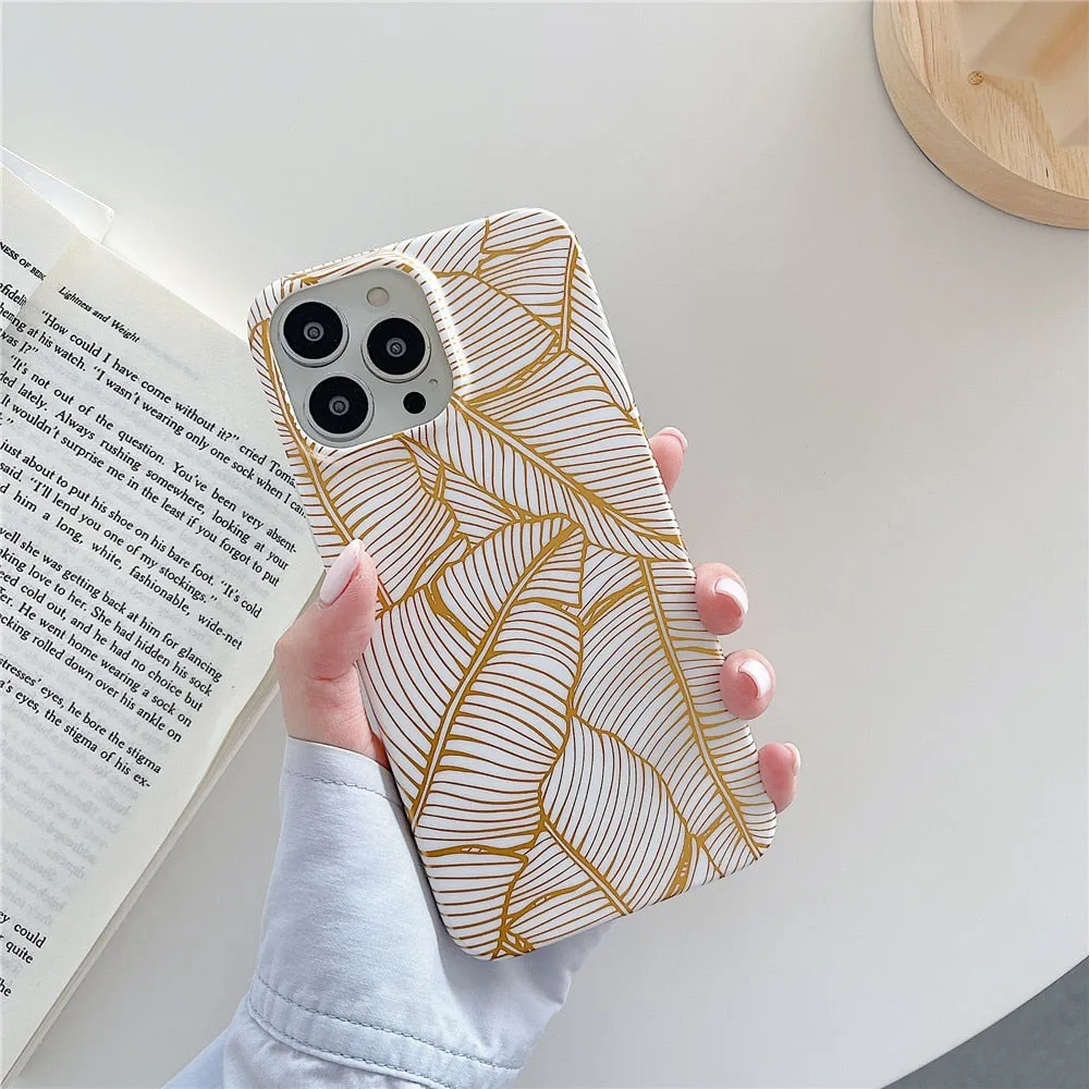 Anymob iPhone Case White Classic Marble Soft Silicone Shockproof Cover