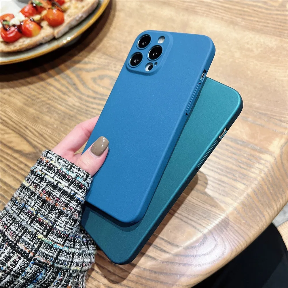 Anymob iPhone Case White Colorful Ultra Thin Matte Hard Frosted Shockproof Phone Cover