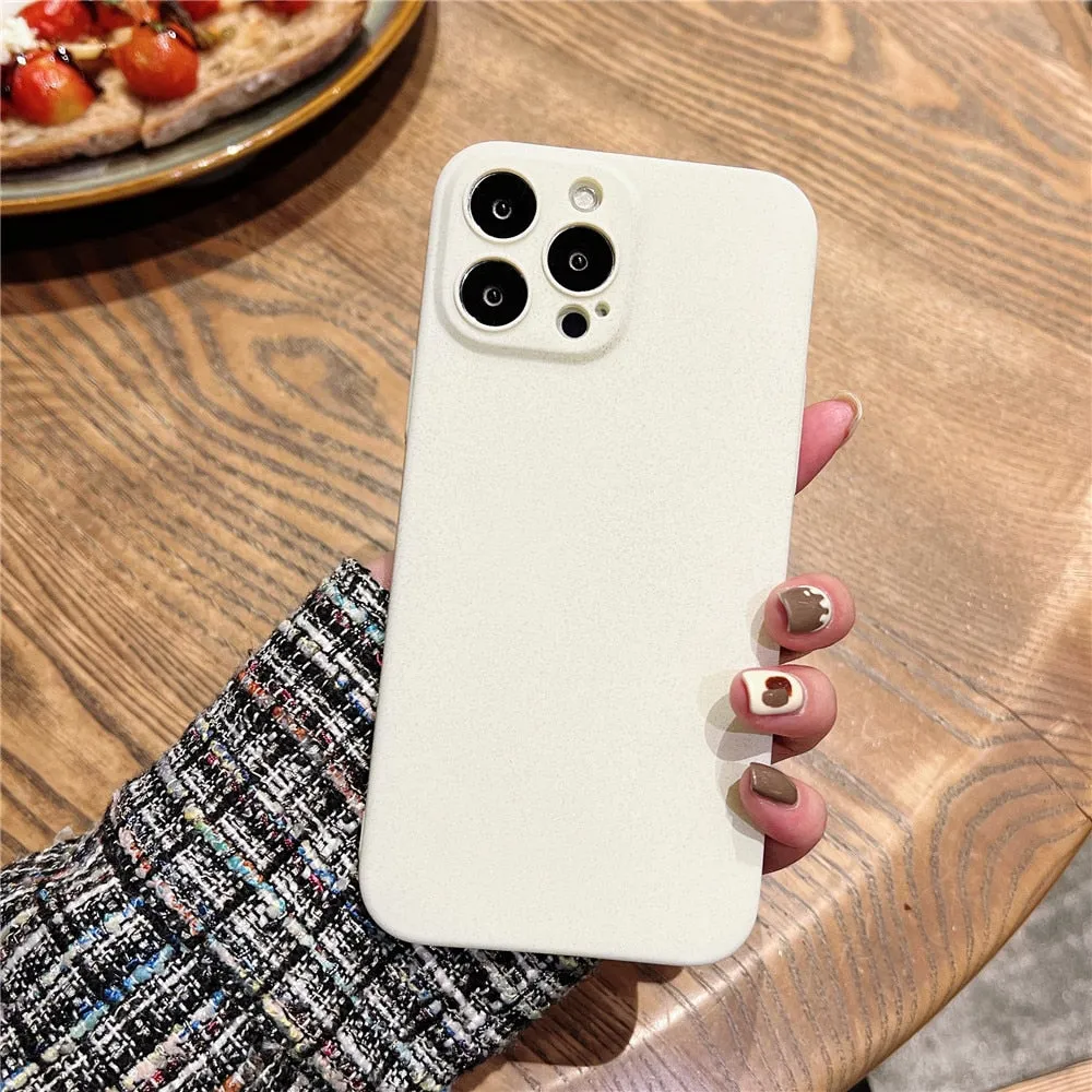 Anymob iPhone Case White Colorful Ultra Thin Matte Hard Frosted Shockproof Phone Cover