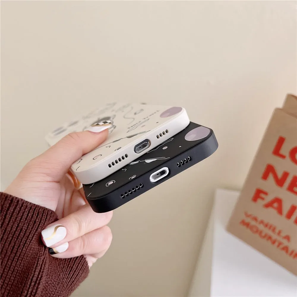 Anymob iPhone Case White Creative Astronaut Silicon Soft Cover