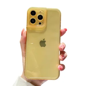 Anymob iPhone Case Yellow Diamond Camera Protection Clear Fluorescent Neon Soft Silicone Gel Cover
