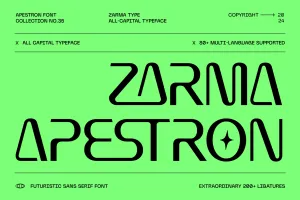 Apestron - Futuristic Cyberpunk Font