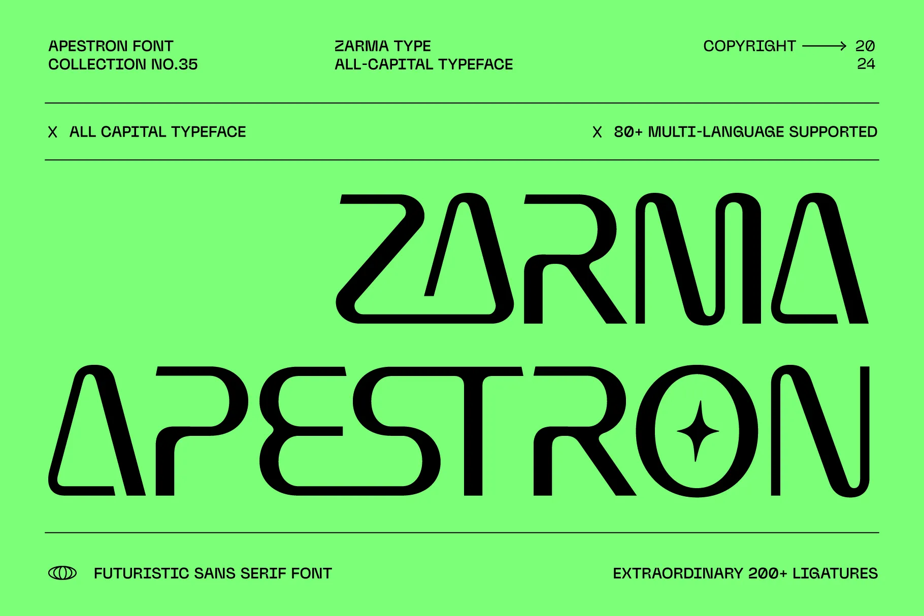 Apestron - Futuristic Cyberpunk Font