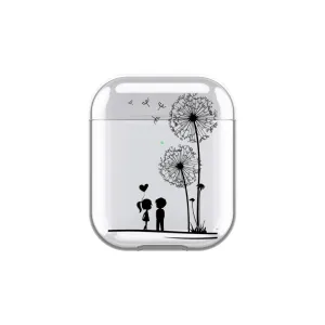 Apfelkiste - AirPods (1st & 2nd Generation) Rubber Protective Cover Love Dandelion - Transparent