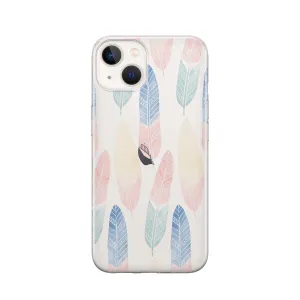 Apfelkiste - iPhone 13 Mini Rubber Case Colorful Feathers - Transparent