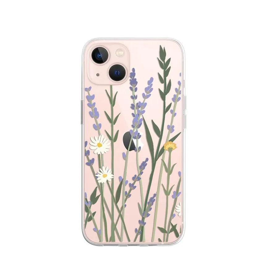 Apfelkiste - iPhone 13 Mini Rubber Case Cover Ultra Thin Flower Meadow - Transparent