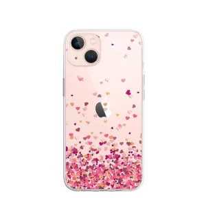 Apfelkiste - iPhone 13 Rubber Case Cover Ultra Thin Mini Hearts - Transparent